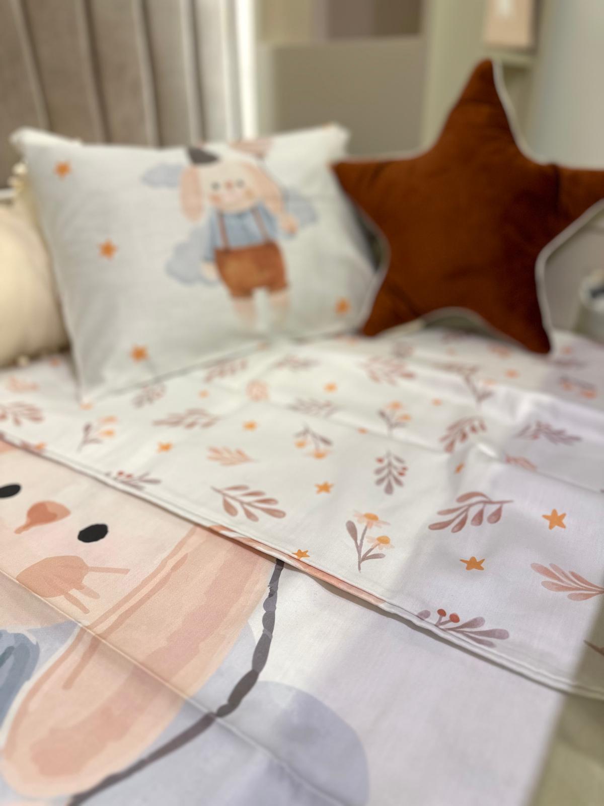 MiniJoyHub Bebek Nevresim Takımı Büyük Tavşan