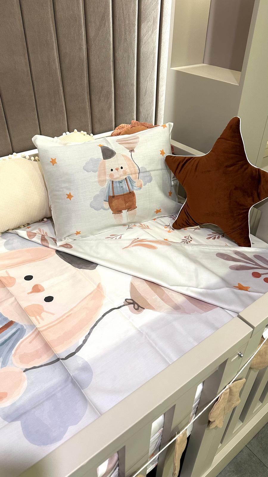 MiniJoyHub Bebek Nevresim Takımı Büyük Tavşan