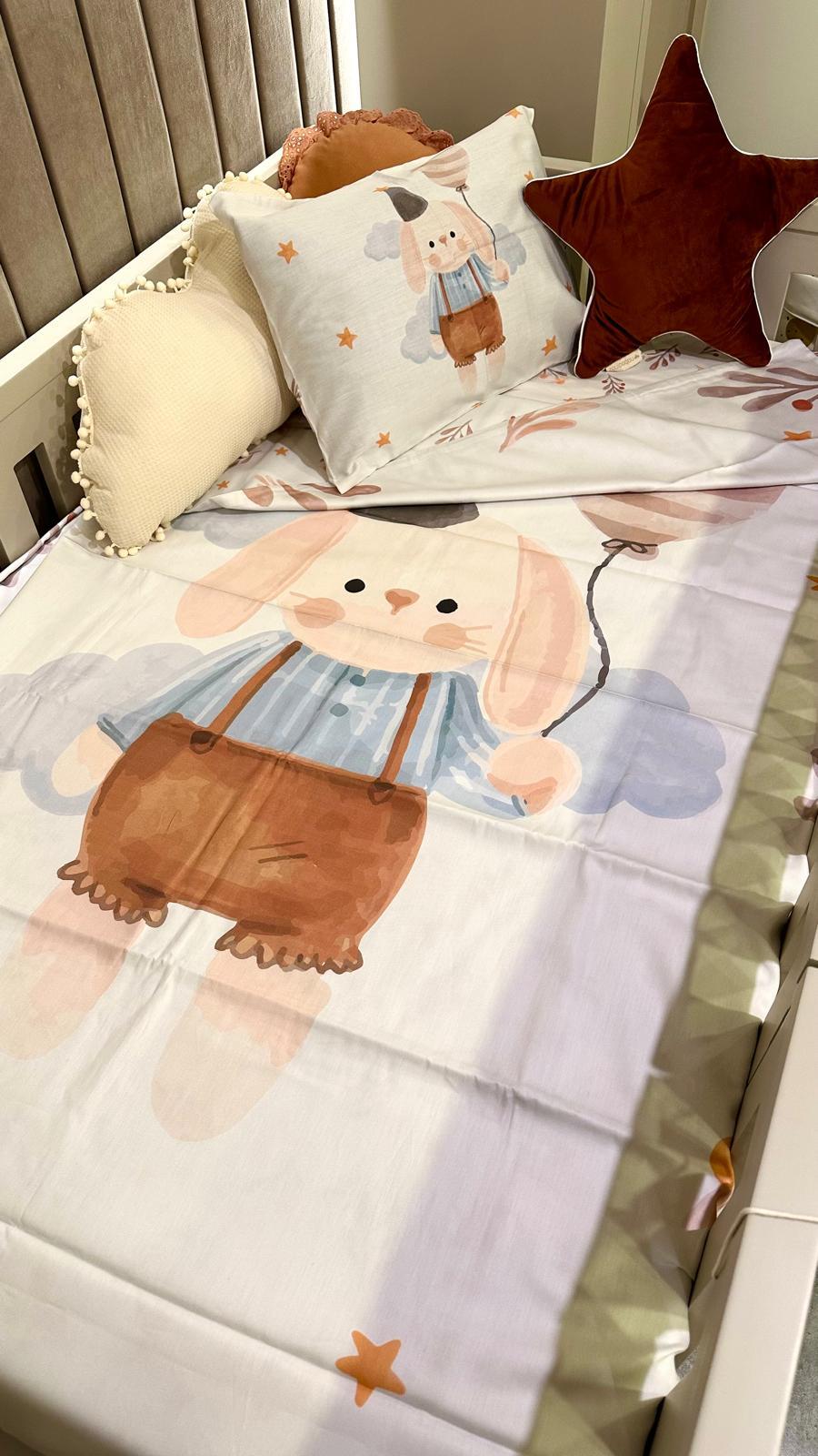 MiniJoyHub Bebek Nevresim Takımı Büyük Tavşan