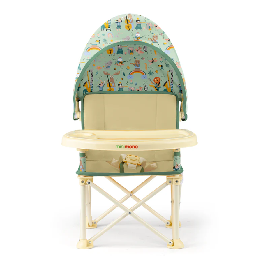 Minimono Plus Portatif Katlanabilir Mama Sandalyesi Bej Karnaval