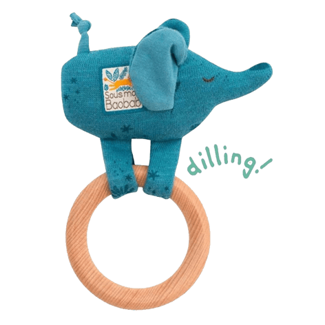 Moulin Roty Ahşap Çıngırak - Fil