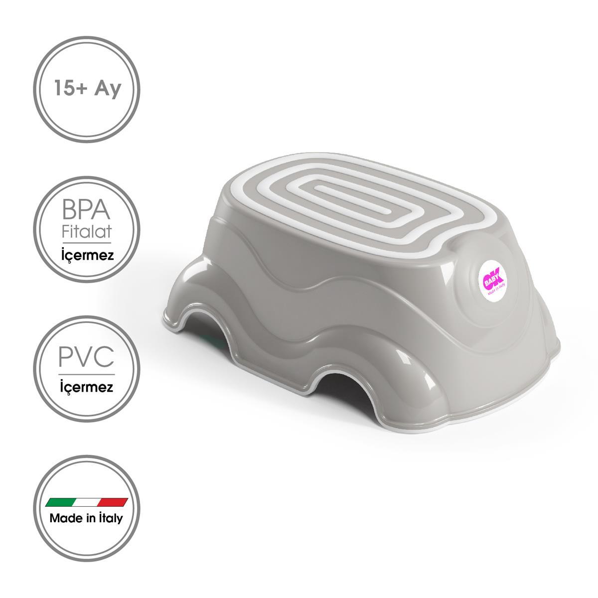 OkBaby Pinguo Soft Klozet Adaptörü & Herbie Yükseltici / A.Gri