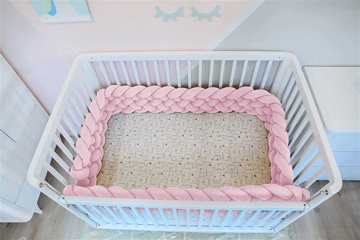 Örgü Kenar Koruma Açık Pembe