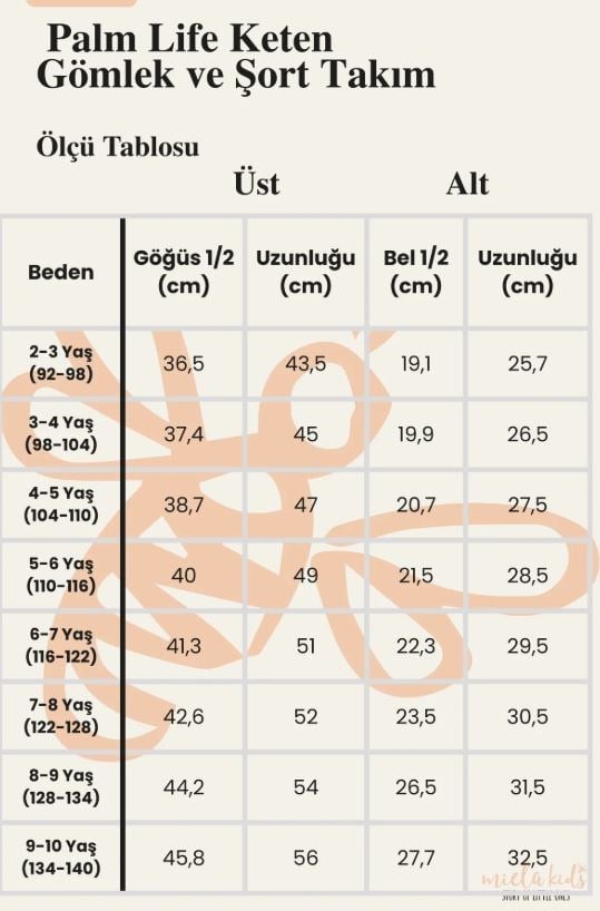 Palm Life Keten Gömlek ve Şort Takım STD