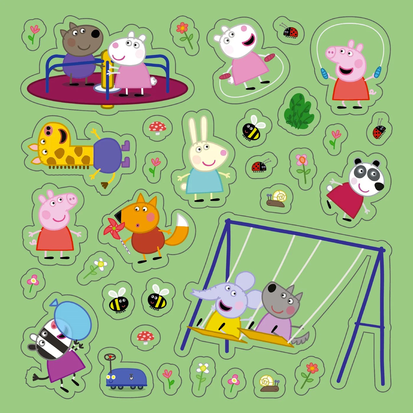 Peppa Pig - Reusable Sticker: Outdoor Fun - Tak Çıkar Çıkarma Oyunu
