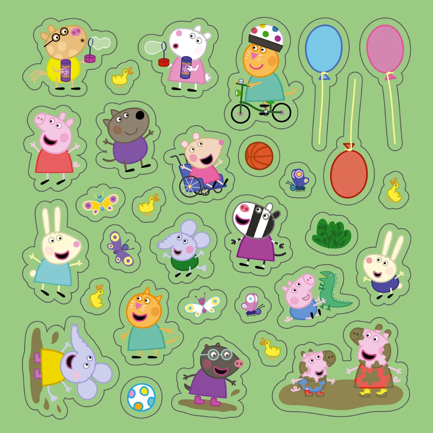 Peppa Pig - Reusable Sticker: Outdoor Fun - Tak Çıkar Çıkarma Oyunu