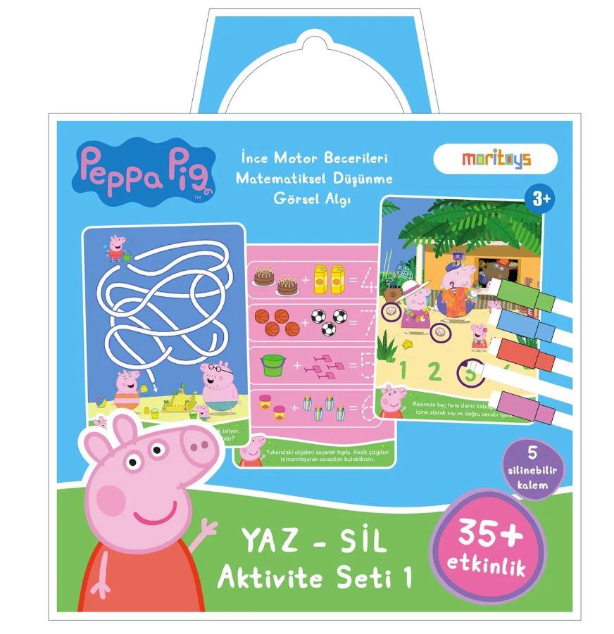 Peppa Pig Yaz - Sil Aktivite Seti 1: Matematiksel Düşünme, Görsel Algı ve İnce Motor Becerileri