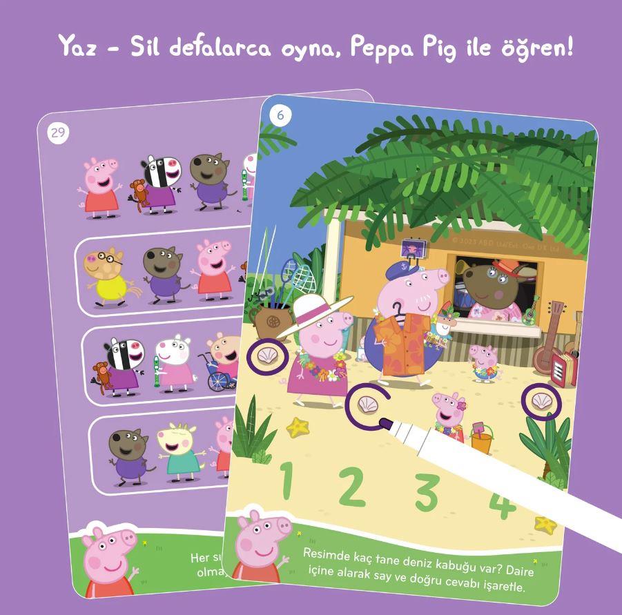 Peppa Pig Yaz - Sil Aktivite Seti 1: Matematiksel Düşünme, Görsel Algı ve İnce Motor Becerileri
