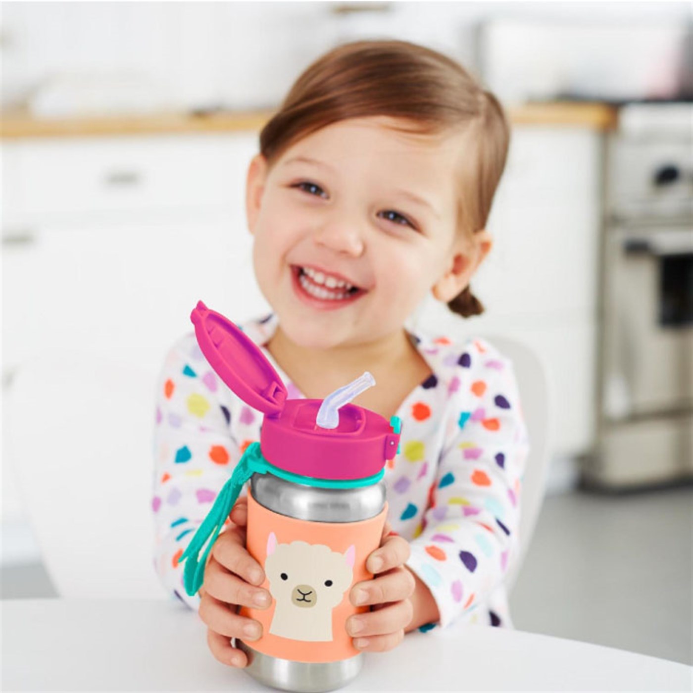 Skip Hop Lama Pipetli Çelik Suluk