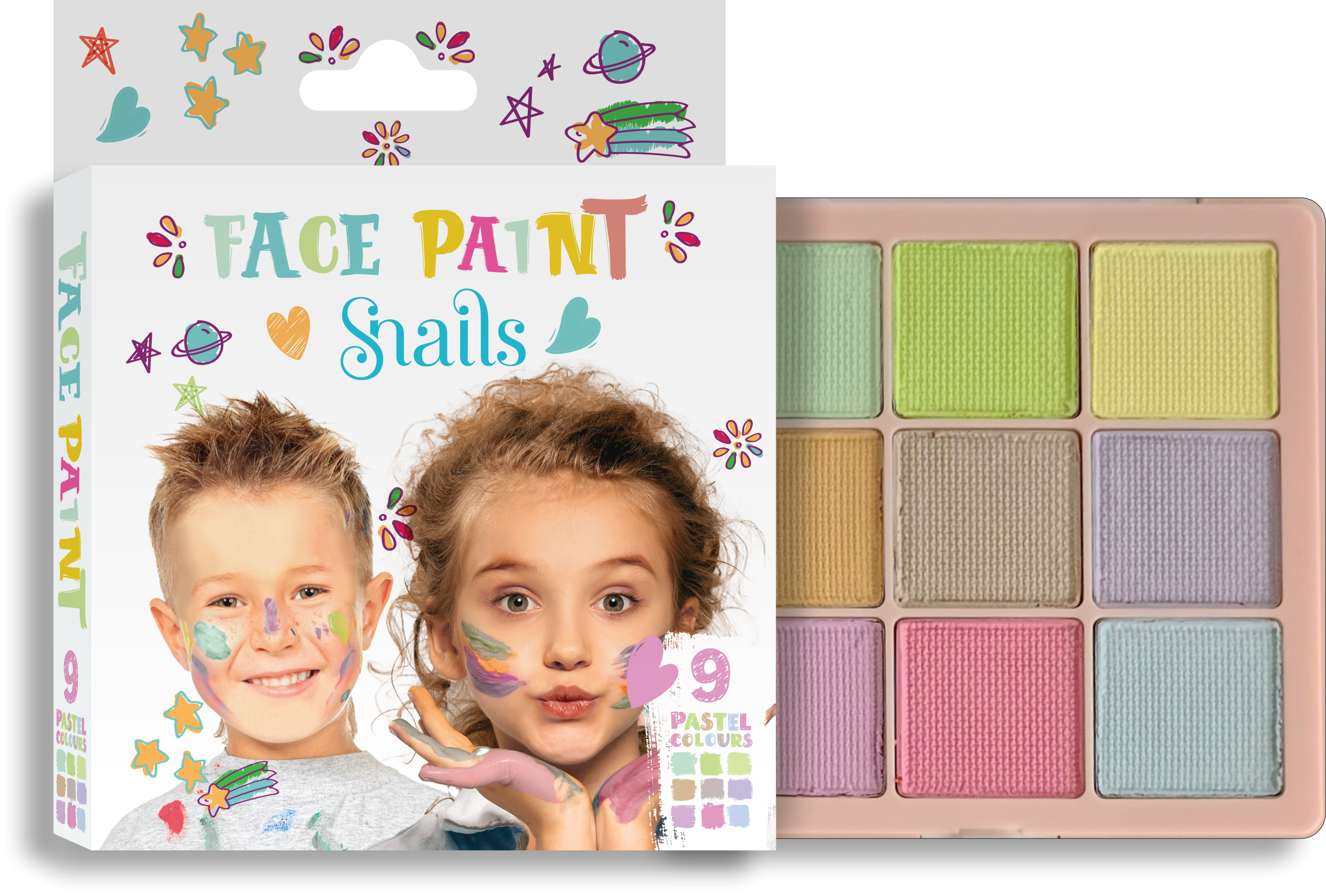 Snails Yüz Boyama Paleti - Pastel Renkler
