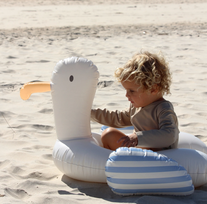 SunnyLife Martı çocuk Şişme Deniz ve Havuz Simidi Blue Stripe