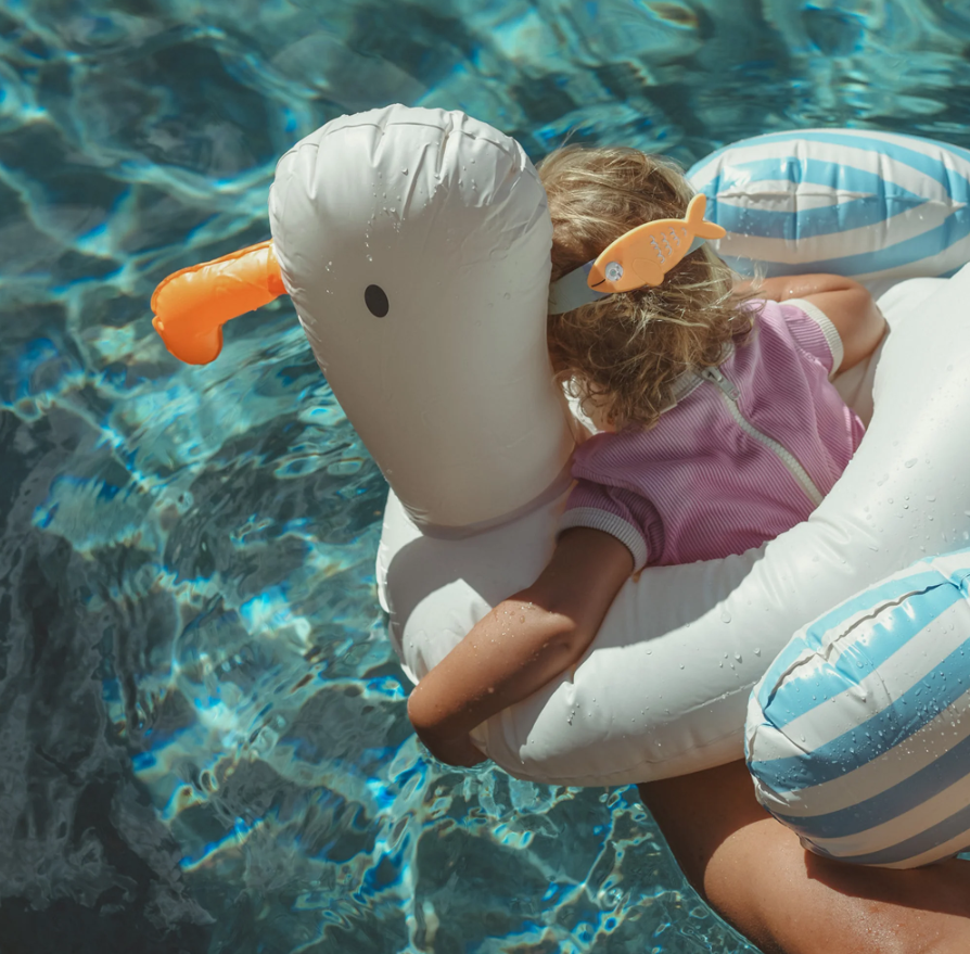 SunnyLife Martı çocuk Şişme Deniz ve Havuz Simidi Blue Stripe