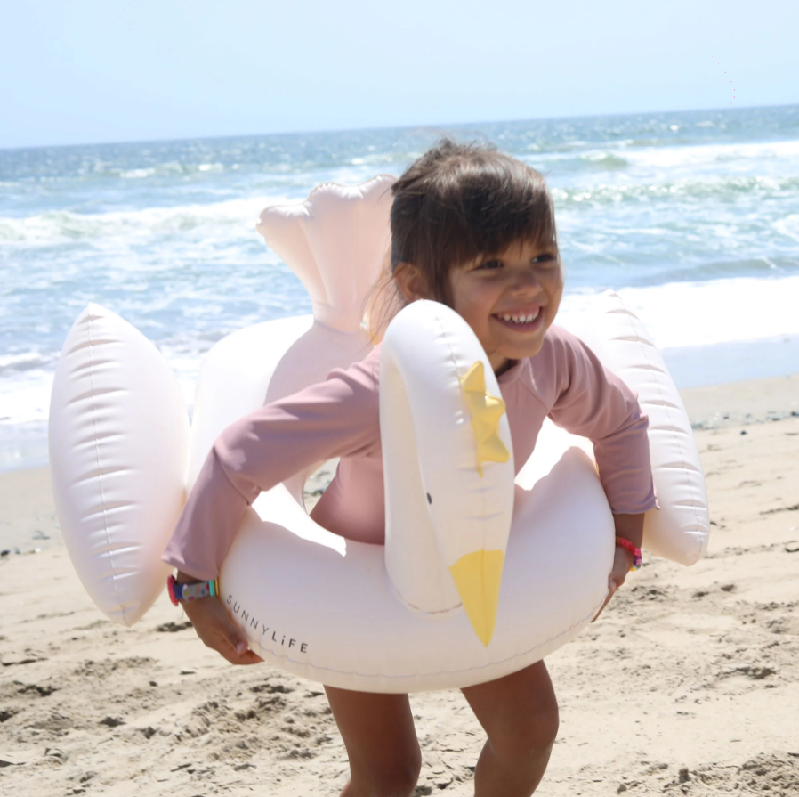 SunnyLife Prenses Kuğu Çocuk Şişme Deniz ve Havuz Simidi