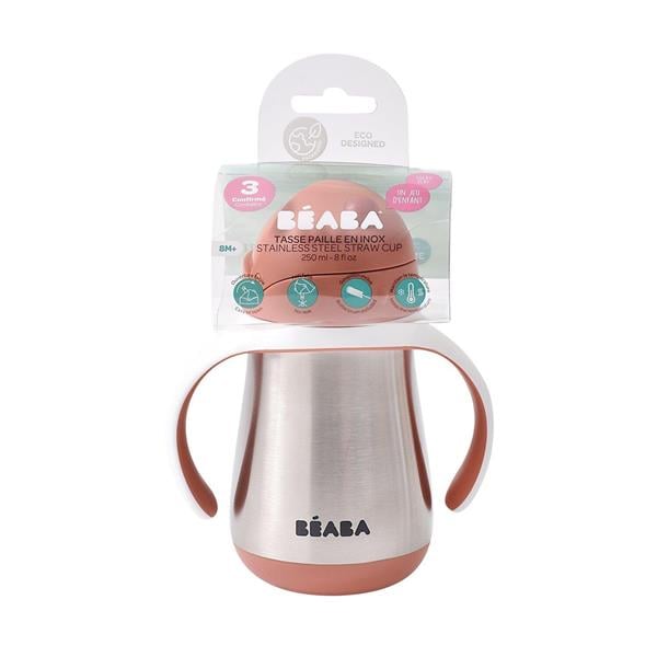 250 ml Çelik Pipetli Suluk , Terracotta