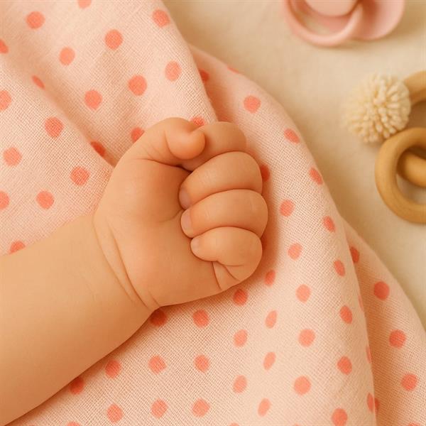 3lü Müslin Set - Pudra Kalp Takım