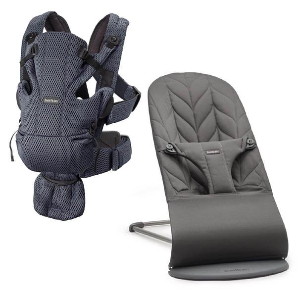 BabyBjörn 2li Set Bliss Ana Kucağı Petal Woven & Kanguru Move Mesh Anthracite