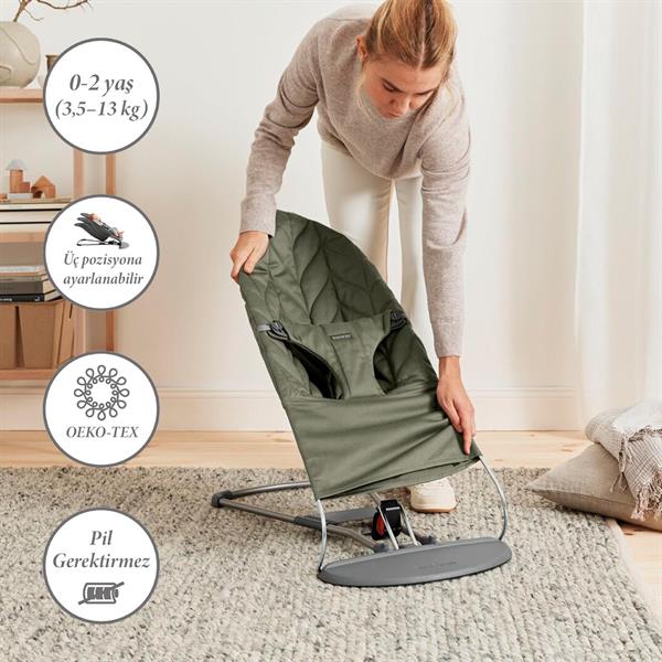 BabyBjörn 2li Set Bliss Ana kucağı & Kanguru Mini Woven Dark Green