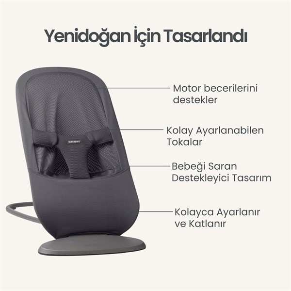 BabyBjörn Begin Ana Kucağı Mesh Dark Grey