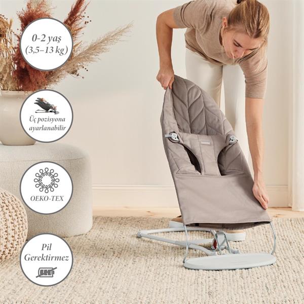 BabyBjörn Bliss Ana Kucağı Petal Woven Cotton Çantalı / Sand Grey