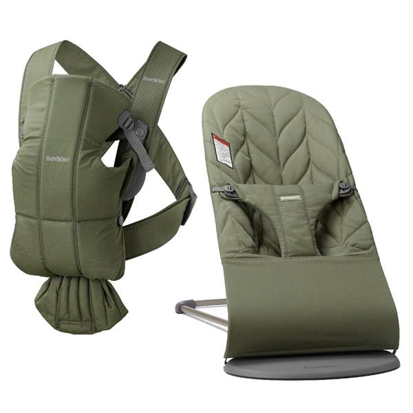 BabyBjörn Bliss Petal Ana Kucağı & Kanguru Mini Cotton Yenidoğan Seti / Dark Green