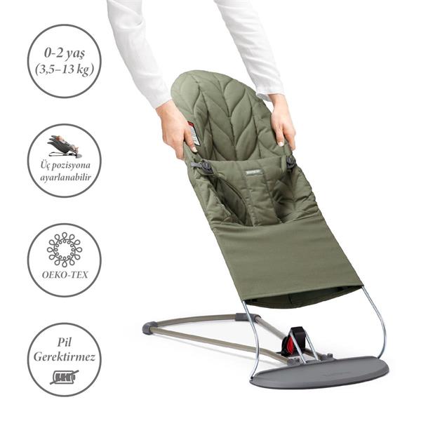 BabyBjörn Bliss Petal Ana Kucağı & Kanguru Mini Cotton Yenidoğan Seti / Dark Green