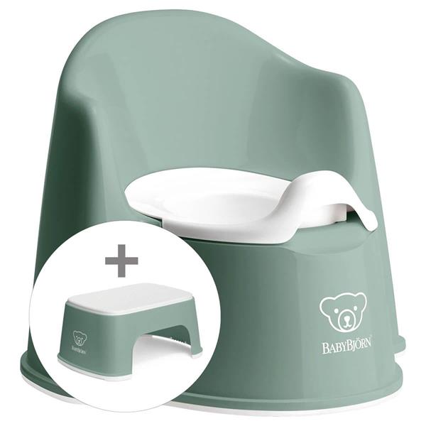 BabyBjörn Eğitici Koltuk Oturak & Safe Step Banyo Basamağı Deep Green