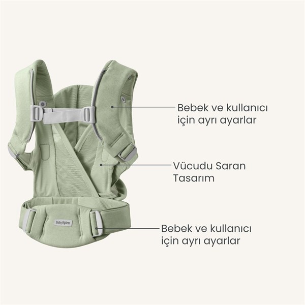 BabyBjörn Kanguru Hold Woven Light Green