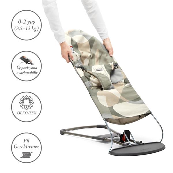 BabyBjörn Bliss Ana Kucağı Cotton Khaki Green & Kanguru Mini 3D Cotton Jersey Light Beige