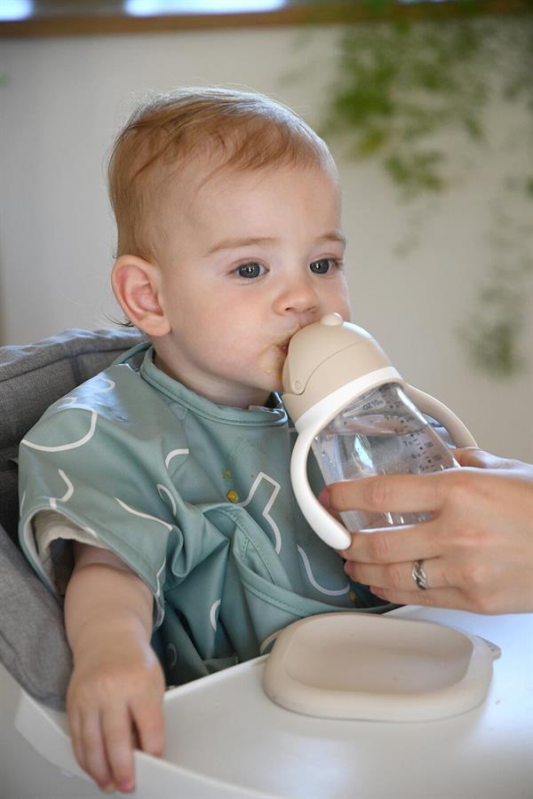 Beaba 300 ml Şeffaf Pipetli Suluk, Clay