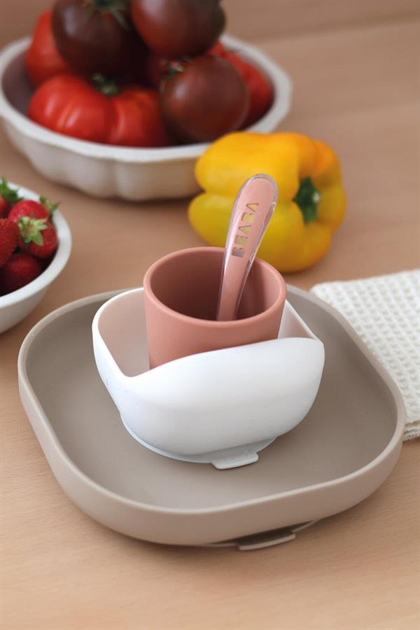 Beaba 4lü silikon beslenme seti, Terracotta/Gazelle