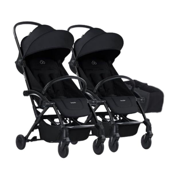 Bumprider Connect³ İkiz Bebek Arabası / Black - Black & Yan Düzenleyici Çanta Hediyeli