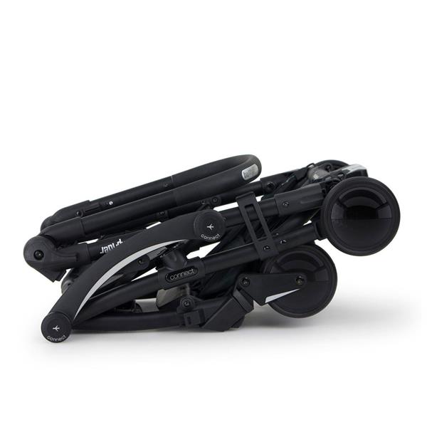 Bumprider Connect³ İkiz Bebek Arabası Black-Grey & Yan Bakım Çantası Hediyeli