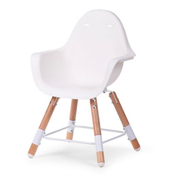 Evolu 2 Mama Sandalyesi, Naturel / Beyaz + Beyaz Tepsi + Silikon Mat