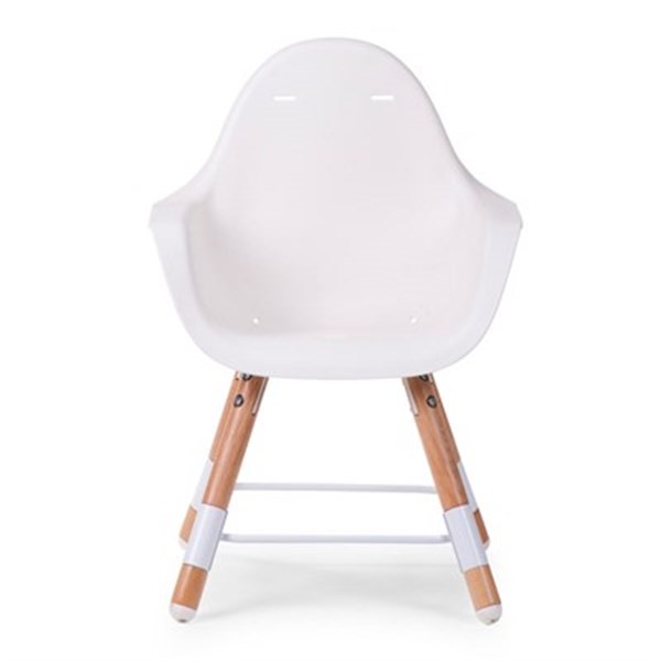Evolu 2 Mama Sandalyesi, Naturel / Beyaz + Beyaz Tepsi + Silikon Mat