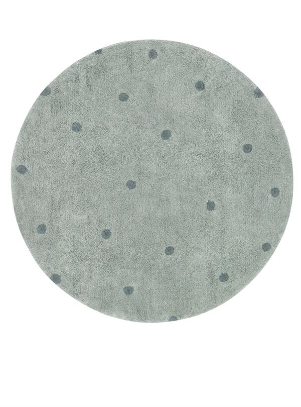 Halı, Round Dot Blue Sage