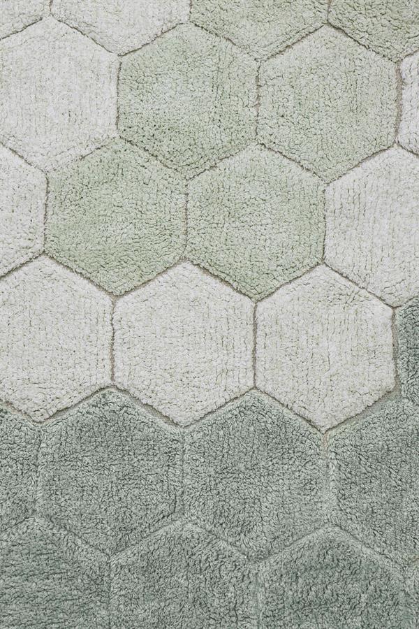Halı, Round Honeycomb Blue Sage