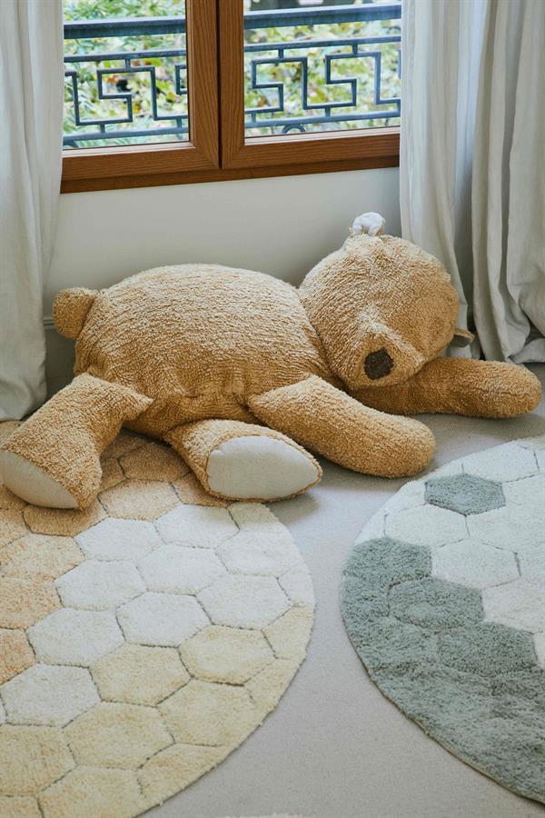 Halı, Round Honeycomb Golden