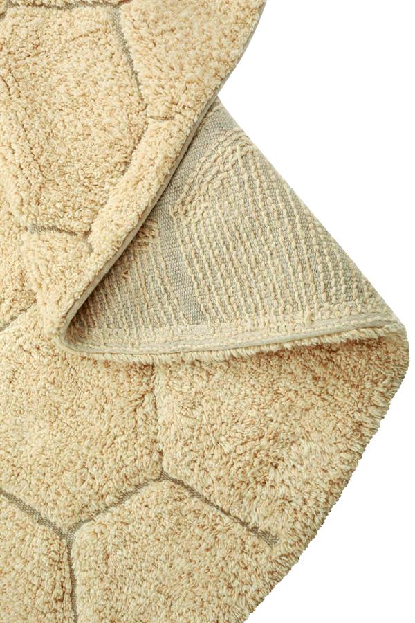Halı, Round Honeycomb Golden