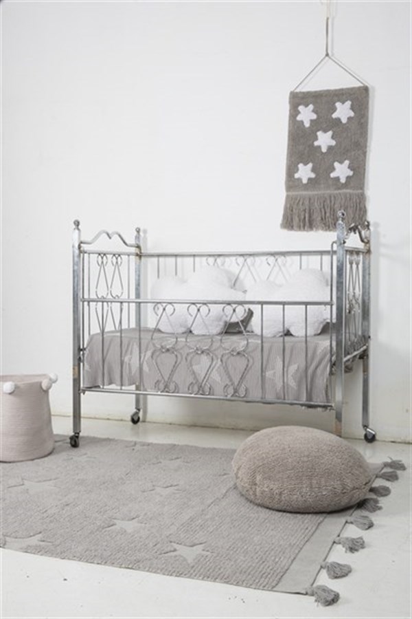 Hippy Stars Gri Çocuk Odası Kilimi