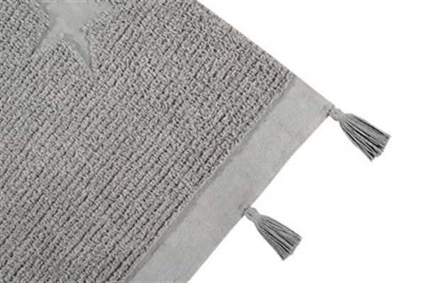 Hippy Stars Gri Çocuk Odası Kilimi