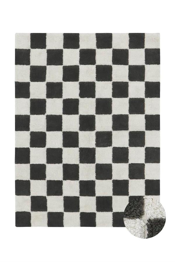 Lorena Canals Çocuk Odası Halısı, Kitchen Tiles Dark Grey XS