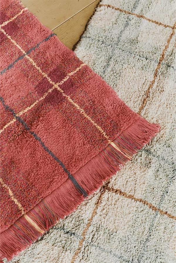 Lorena Canals Çocuk Odası Halısı, Tartan Vintage Red, S