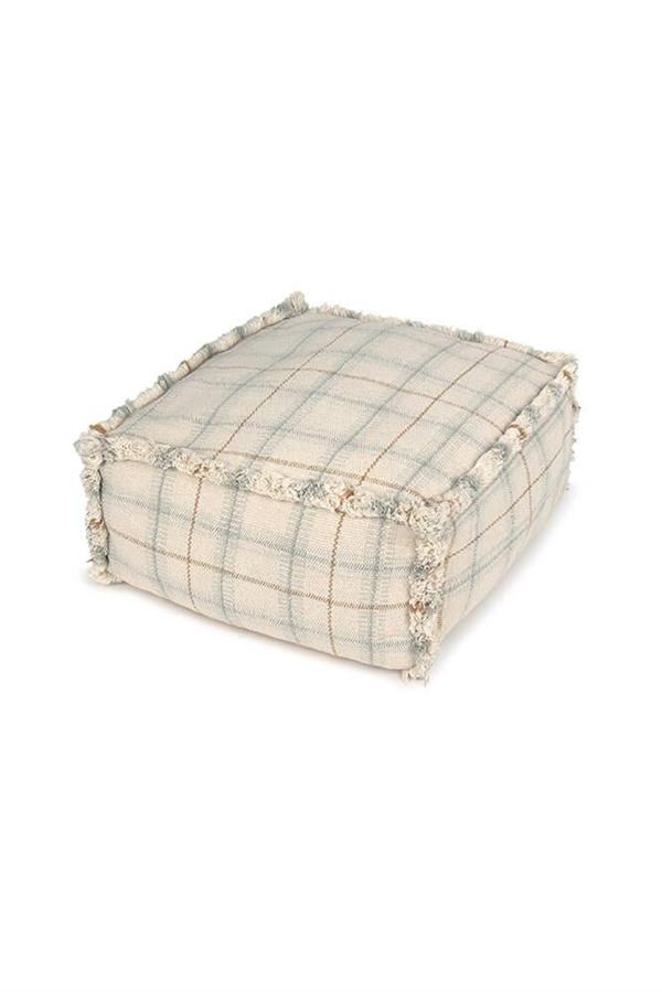 Lorena Canals Çocuk Odası Pufu, Tartan Blue Sage