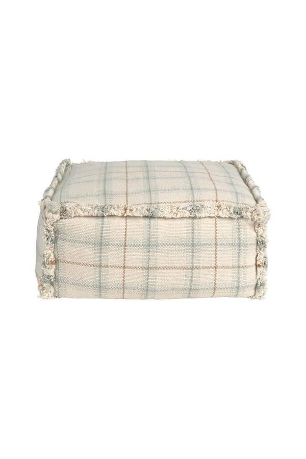 Lorena Canals Çocuk Odası Pufu, Tartan Blue Sage