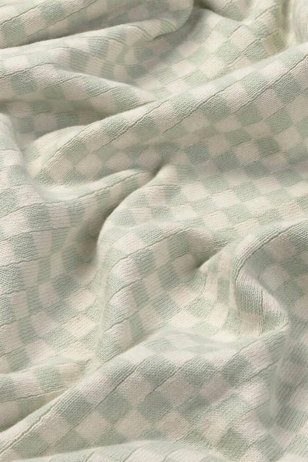 Lorena Canals Örgü Battaniye, Tiles Blue Sage