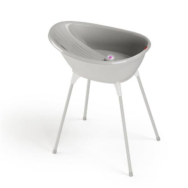 OKBaby Bebek Banyo Seti Bella Dijital Termometreli Çift Yönlü Küveti & Küvet Taşıyıcı A. Gri