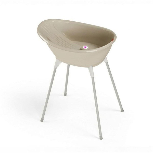 OKBaby Bebek Banyo Seti Bella Dijital Termometreli Çift Yönlü Küveti & Küvet Taşıyıcı Bej