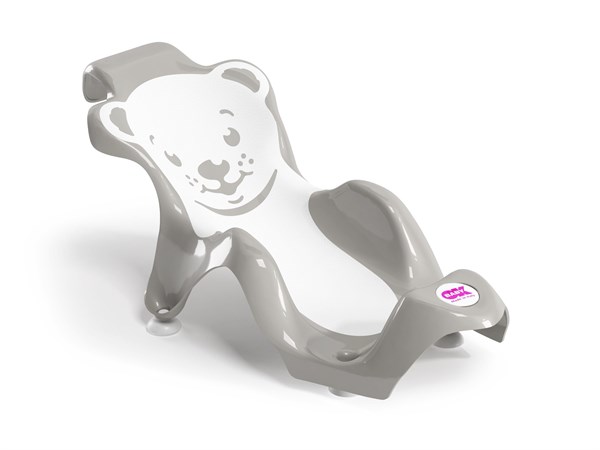 OKBaby Bebek Banyo Seti Buddy Küvet Aparatı + Hippo Duş Şapkası A.Gri
