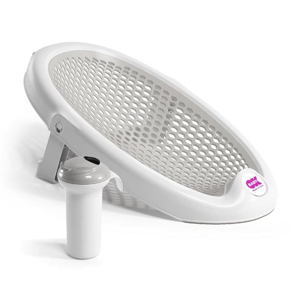 OKBaby Bebek Banyo Seti Jelly Küvet Adaptörü & Splash Bebek Duşu A. Gri
