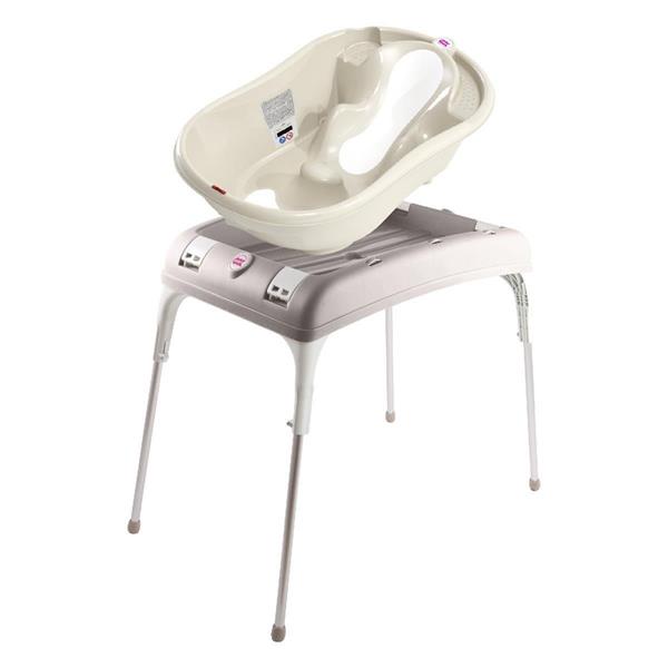 OKBaby Bebek Banyo Seti Onda Evolution Dijital Termometreli Çift Yönlü Bebek Küveti K. Beyaz & Bebek Küvet Taşıyıcı